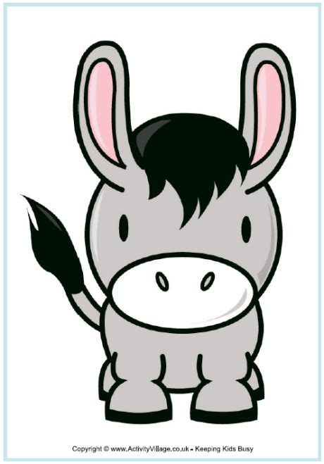 Donkey Poster Download the perfect cartoon pictures.