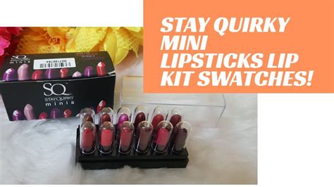 Stay Quirky Mini Lipsticks Lip Kit 2 Swatches Youtube