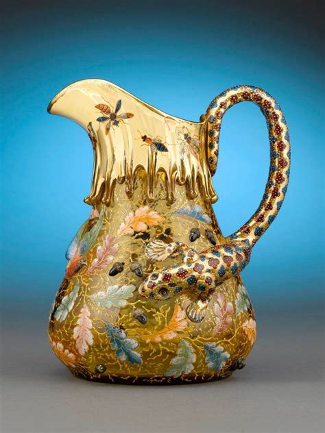 Moser Amber Salamander Pitcher Bohemian Crystal Bohemian Art Antique Glass Antique Art