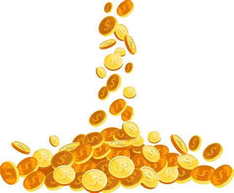 Download Coins Gold Painted Of Drop Hand Euclidean Hq Png Image