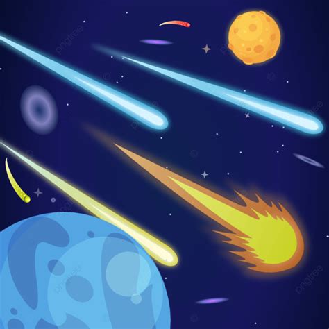 Gambar Ruang Planet Meteor Animasi Kartun Ruang Planet Meteor Png