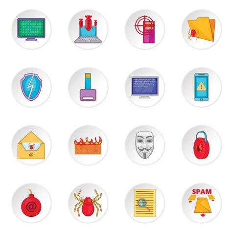 Computer Security Icons Set 8903951 Vector Art At Vecteezy