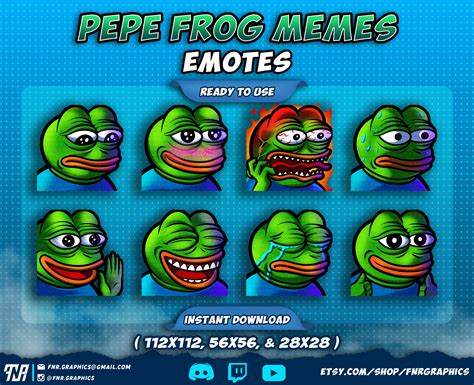 Animated Pepe Emotes Etsy Uk