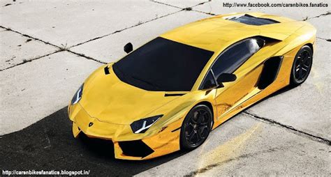 Car And Bike Fanatics Golden Lamborghini Aventador