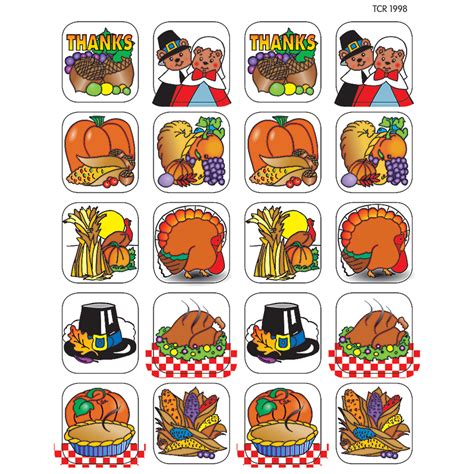 Thanksgiving 2 Stickers Tcr1998 Teacher Created Resources