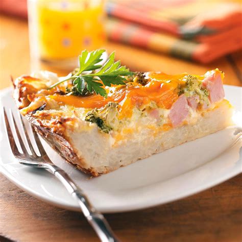 Just go around the pie pan. Potato Crust Quiche Recipe | Taste of Home