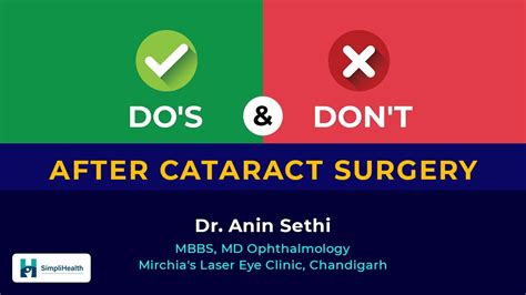 Precautions After Cataract Surgery Safed Motia Dos And Dont After