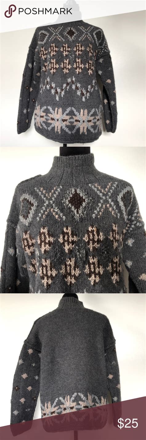 The Limited Handknit Medium Wool Sweater Oversize Wool Sweaters