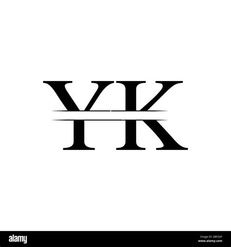 Initial Yk Logo Design Vector Template Creative Letter Yk Business