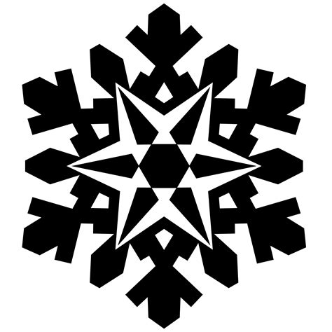 Free Simple Snowflake Silhouette Download Free Simple Snowflake