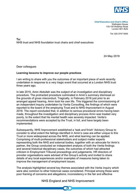 Nhs Letter Of Recommendation Template Template Library In 2021
