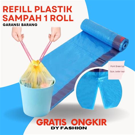 Jual Refill Kantong Sampah Plastik Gulung Tali SP615 Isi 15 Pcs 45x50 1