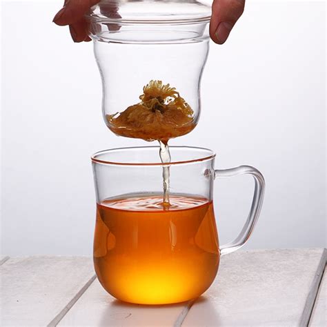 Jual Gelas Cangkir Teh Dengan Saringan Tea Cup Mug With Infuser Filter 300ml Shopee Indonesia