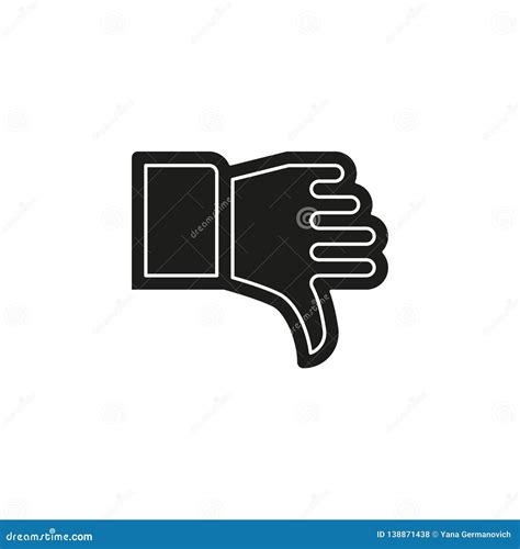 Dislike Hand Thumb Down Illustration Vector Symbol Sign Gesture Stock