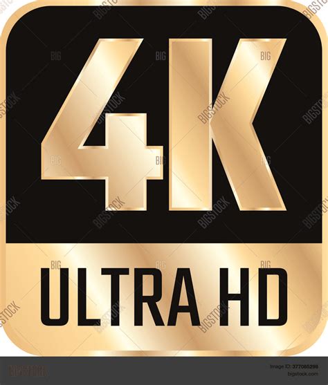 Ultra Hd 4k Icon Vector And Photo Free Trial Bigstock