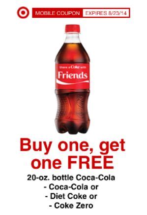 3,211 likes · 1 talking about this. Target - Buy one, get one FREE 20-oz Coca-Cola