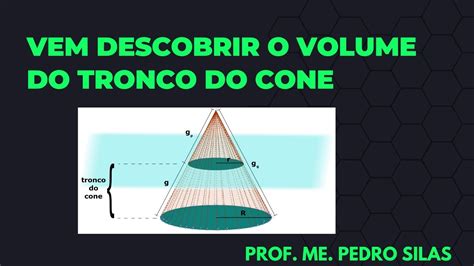 Calcule O Volume Do Tronco Do Cone Youtube