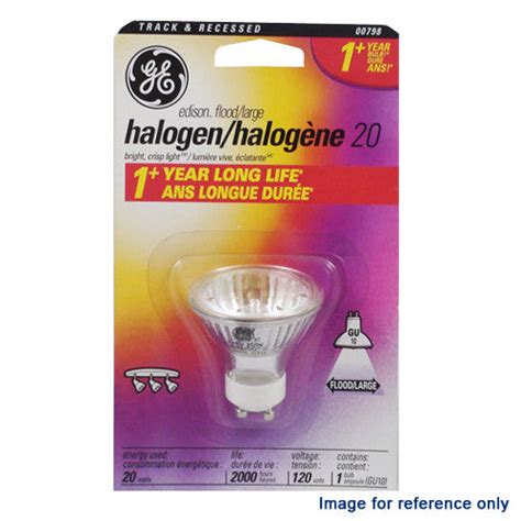 Ge 20w 120v Bab Mr16 Gu10 Flood Halogen Light Bulb Bulbamerica