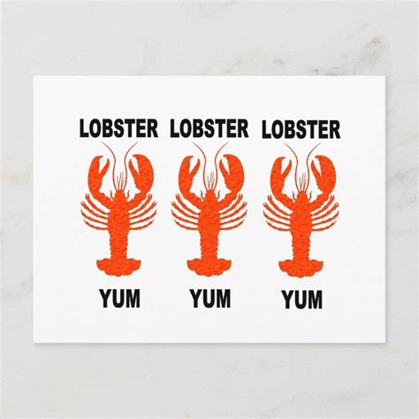 Funny Lobster Postcard Zazzle Lobster Lobster T Funny