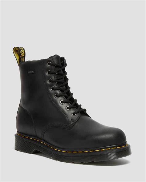1460 Mens Waterproof Lace Up Boots In Black Dr Martens