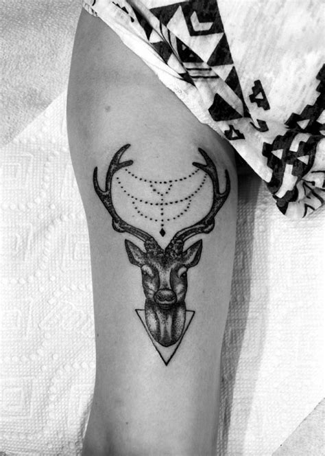 Geometric Deer Tattoos Fine Yo Tattoo