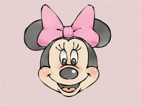 How To Draw Minnie Mouse Minnie Drawings Minnie Mouse