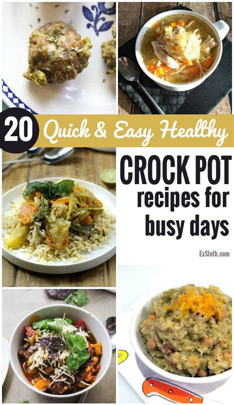 From desserts to cakes, i've come across many. 20 Healthy Crock Pot Recipes for Quick & Easy Meals ...