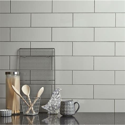 Linear Grey Gloss Wall Tile Kitchen Tiles From Tile Mountain