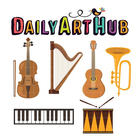 Musical Instrument Clip Art Set Daily Art Hub Free Clip Art Everyday