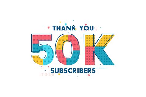 Thank You 50k Subscribers Celebration Graphic By Stockia · Creative Fabrica
