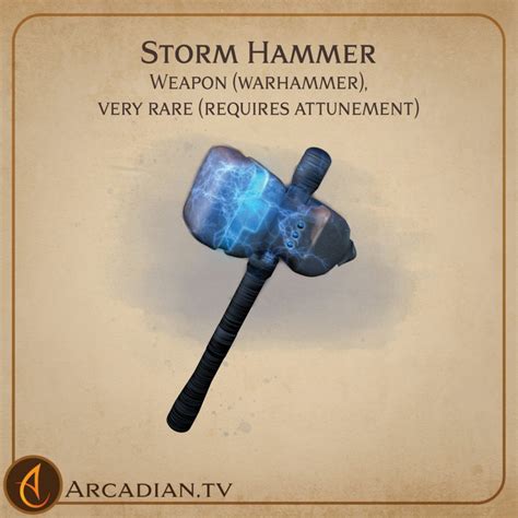 Storm Hammer New Dnd Magic Weapon Arcadian Media