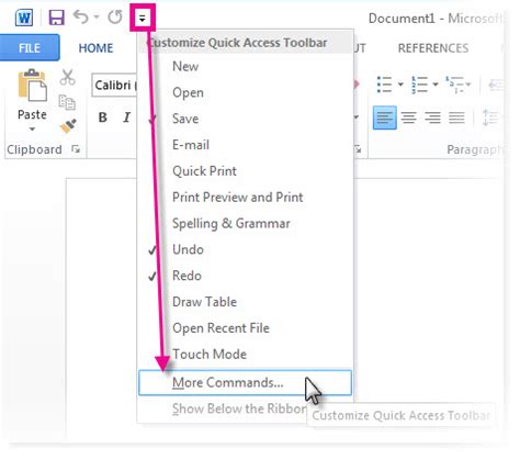 Customize The Quick Access Toolbar Office Support