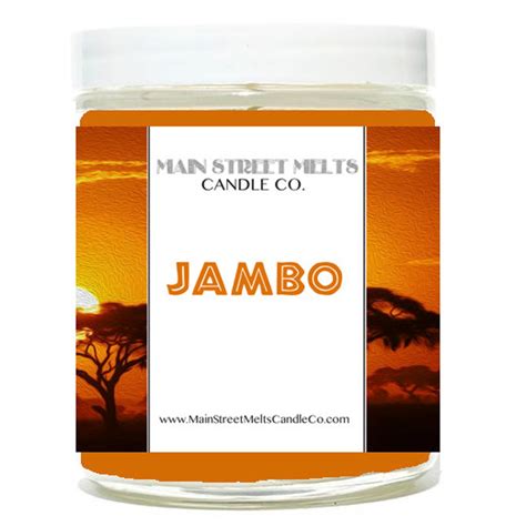 Jambo Disney Inspired Candle 9oz Jar Natural Soy Wax Main Street Melts
