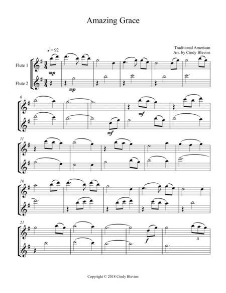 Amazing Grace Flute Duet By Digital Sheet Music For Sheet Music