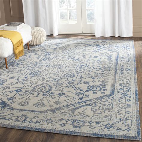 10 dining room rugs to elevate your home. Light Grey / Blue Safavieh Power Loomed Cotton Area Rugs ...