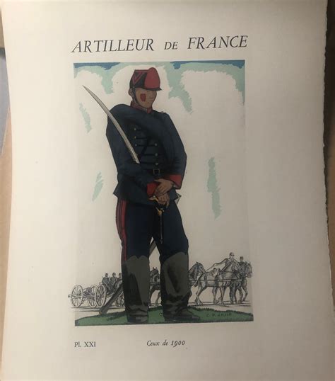 Plate Xxi Artilleur De France French Military Sabre Ceux De Etsy