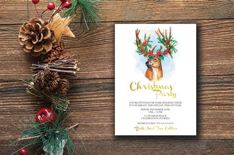 Weihnachten-Party-Einladung Weihnachten Einladung Vorlage | Etsy