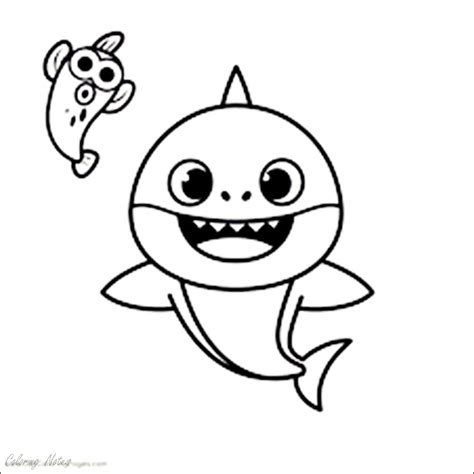 Make a coloring book with tiger baby shark for one click. 11 Baby Shark Coloring Pages Free Printable For Kids Easy ...