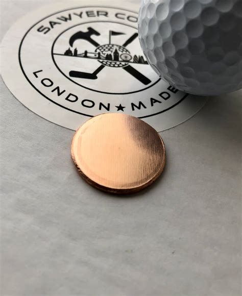 Personalised Copper Golf Ball Marker By Sawyer Co Golf