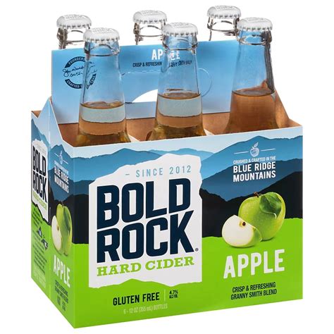Bold Rock Apple Hard Cider 12 Oz Bottles Shop Beer And Wine At H E B