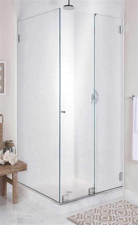 Stainless Steel Frameless Sliding Shower Hardware Enclosure For 90