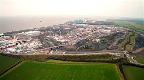 hinkley point c updated drone footage from one of the largest construction site in the uk