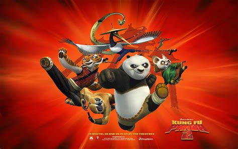Kung Fu Panda Architecture Red Background Event Representation Red