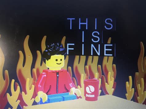 This Is Fine Lego Version Blank Template Imgflip