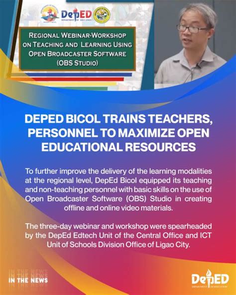 Deped Bicol Trains Teachers Personnel To Maximize Open Educational