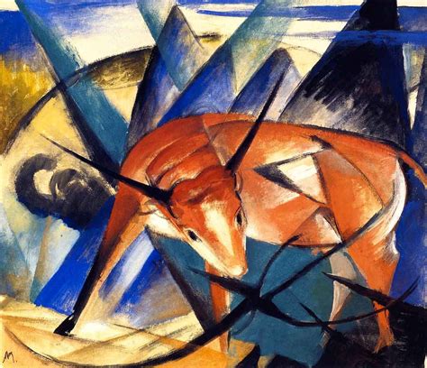 Bull1 By Franz Marc Print Or Painting Reproduction From Cutler Miles
