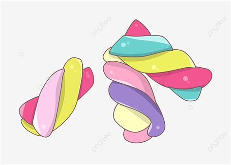 Colored Marshmallow Cartoon Illustration Gourmet Illustration Snack