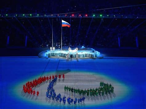 The Paralympic Flag Is Carried During The Opening Ceremony Of The Sochi