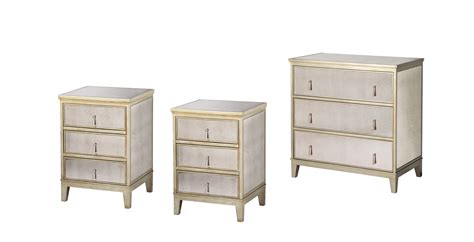 White oak and gold metal bedside table. Gatsby Gold 2 Bedside Tables & Chest of Drawers | Feather ...