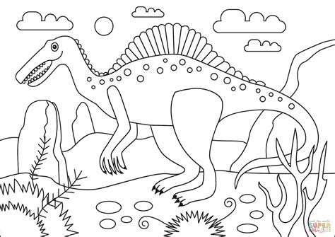 Dibujo De Dinosaurio Spinosaurus Para Colorear Dibujos Para Colorear Imprimir Gratis